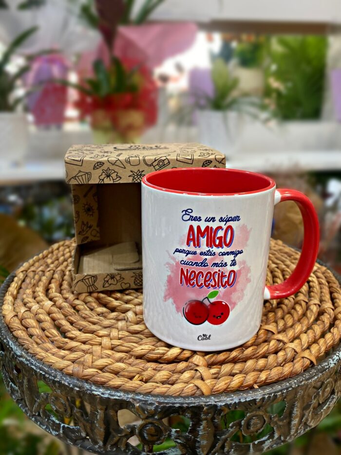 Taza roja "Amigo"